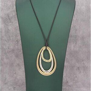 Bohemian Handmade Necklaces for Women Leather Necklace Wood Pendant Choker Long